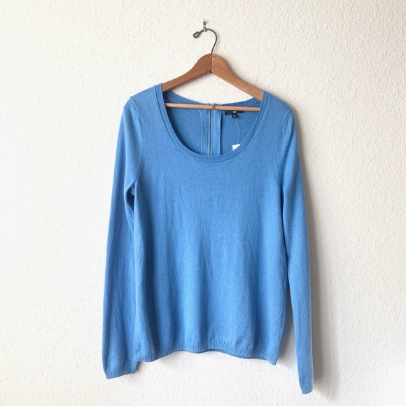 GAP Sweaters - GAP L/S Ribbed Trims Lightweight Knit Scoop Neck Sweater